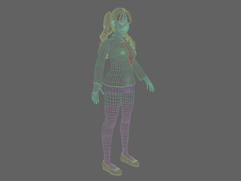 School student Woman V36151 Modelo 3D