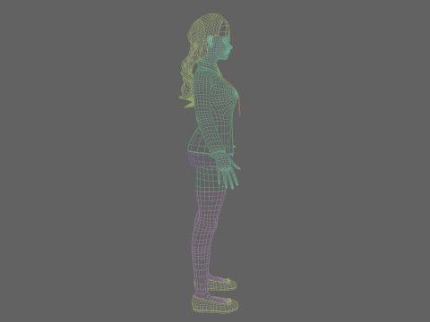 School student Woman V36151 Modelo 3D