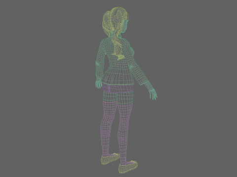 School student Woman V36151 Modelo 3D