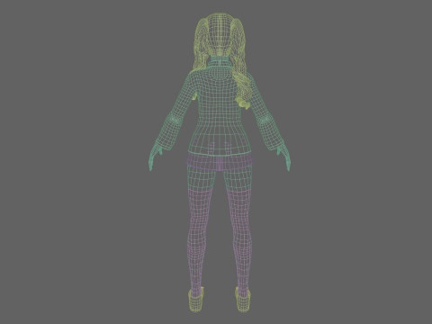 School student Woman V36151 Modelo 3D