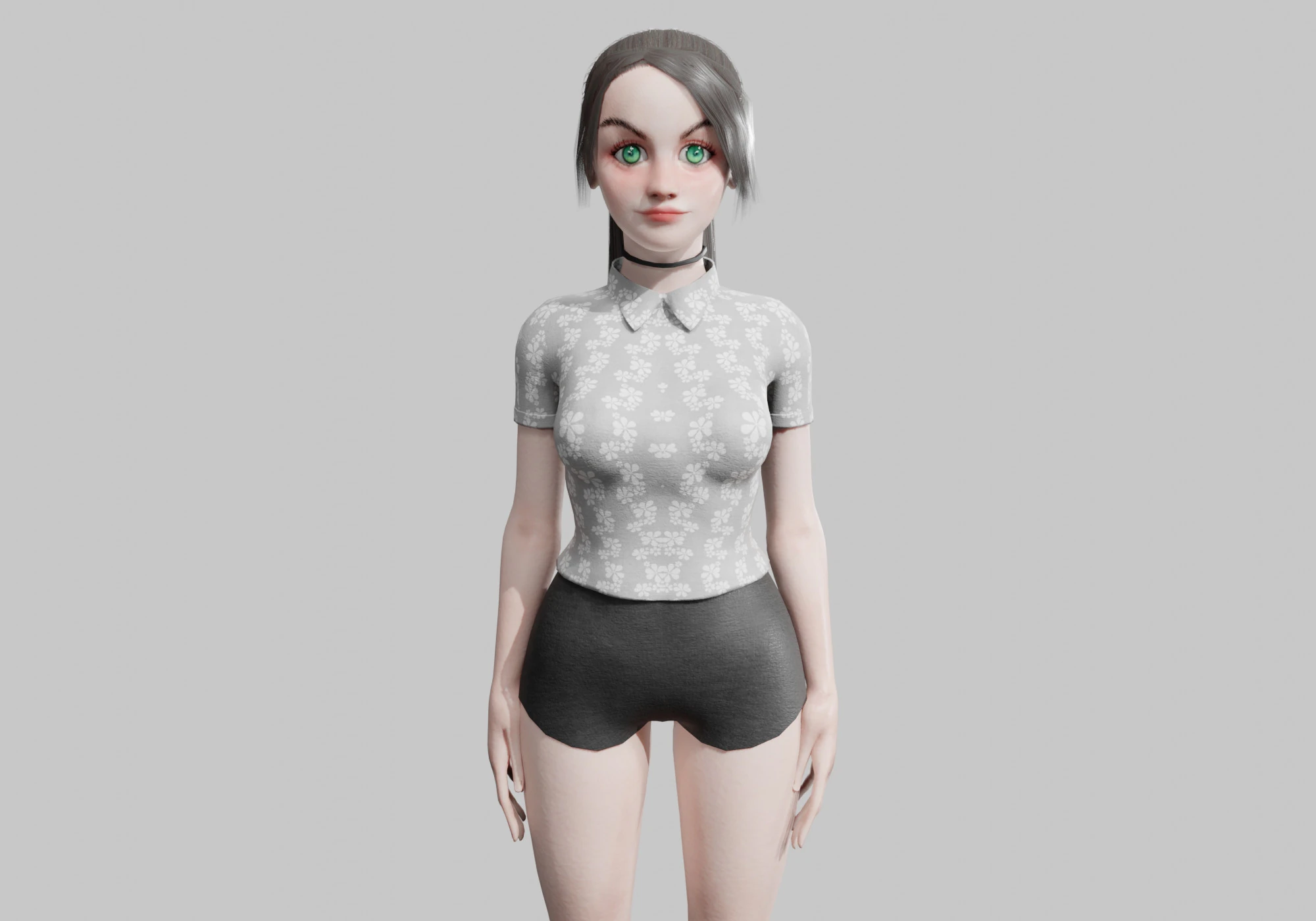 Standard cute Woman V26527 3D Model .c4d .max .obj .3ds .fbx .stl .blend 