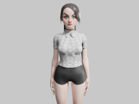Standard cute Woman V26527 3D मॉडल