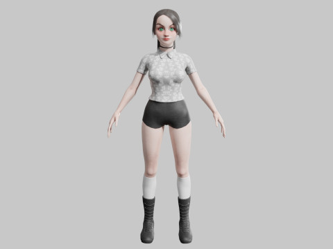 Standard cute Woman V26527 Modelo 3D