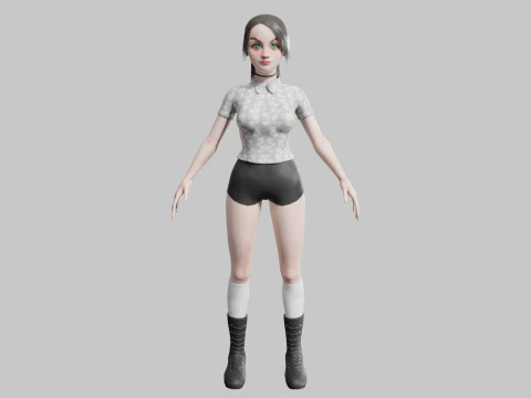 Standard cute Woman V26527 3D Model