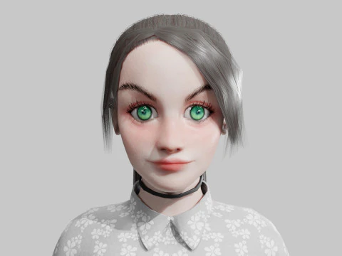 Standard cute Woman V26527 3D Model