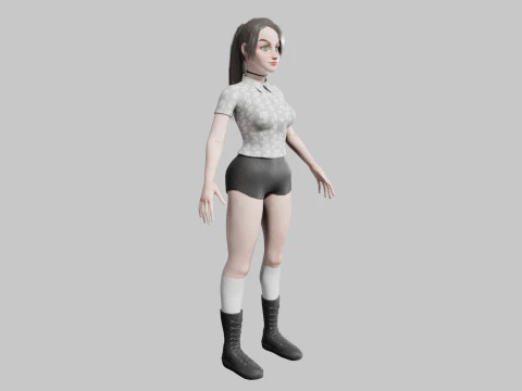 Standard cute Woman V26527 3D Model