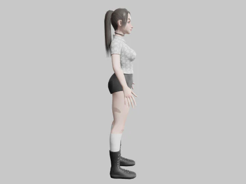 Standard cute Woman V26527 3D Model