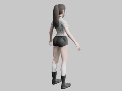 Standard cute Woman V26527 3D Model