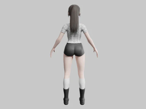 Standard cute Woman V26527 3D Model