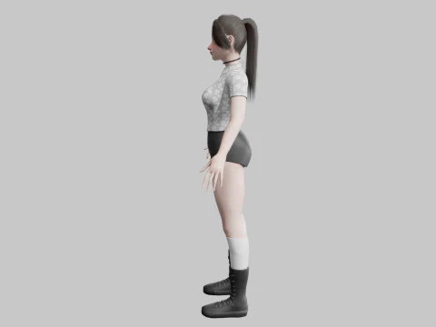 Standard cute Woman V26527 3D Model