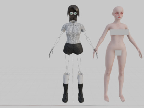 Standard cute Woman V26527 Modelo 3D