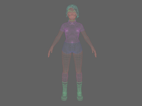 Standard cute Woman V26527 Modelo 3D