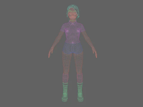 Standard cute Woman V26527 3D Model