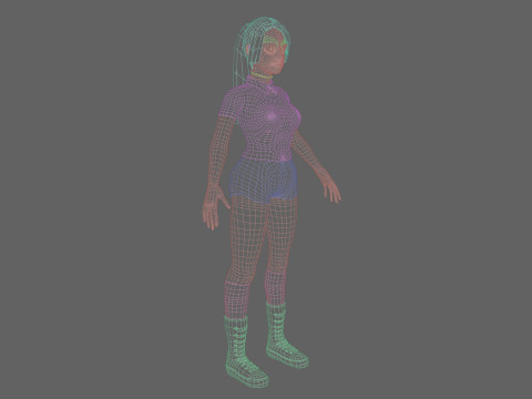 Standard cute Woman V26527 Modelo 3D