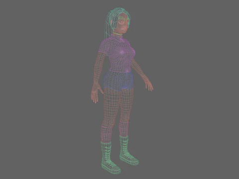 Standard cute Woman V26527 3D Model