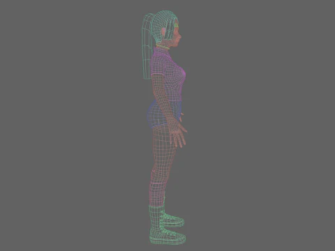 Standard cute Woman V26527 3D Model