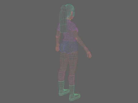 Standard cute Woman V26527 3D Model