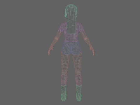 Standard cute Woman V26527 3D Model