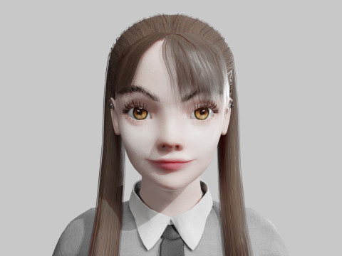 Student cute Woman V23937 3D 모델