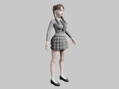 Student cute Woman V23937 3D 모델