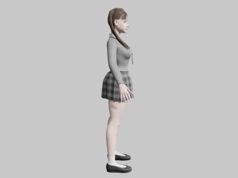 Student cute Woman V23937 3D 모델