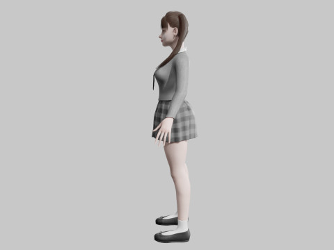 Student cute Woman V23937 3D 모델
