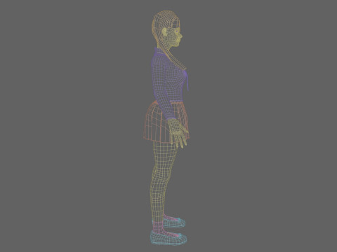 Student cute Woman V23937 3D 모델