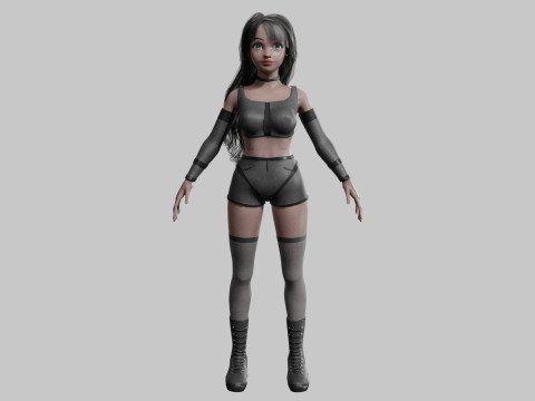 Stylized black woman V43776 3D Model