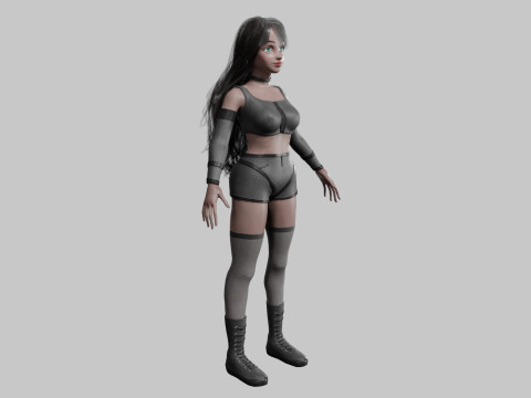 Stylized black woman V43776 3D Model