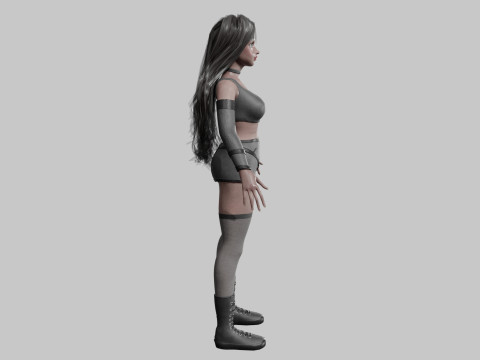 Stylized black woman V43776 3D Model