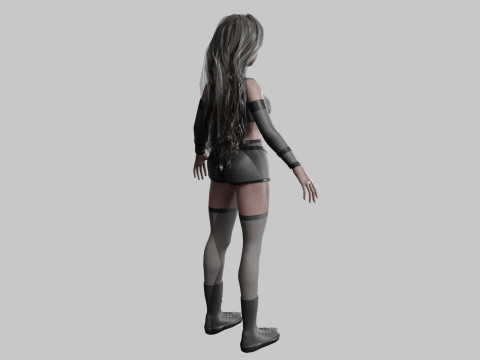 Stylized black woman V43776 3D Model