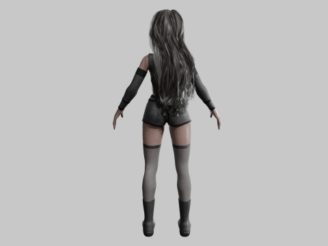 Stylized black woman V43776 3D Model