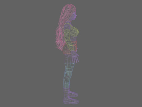Stylized black woman V43776 3D Model