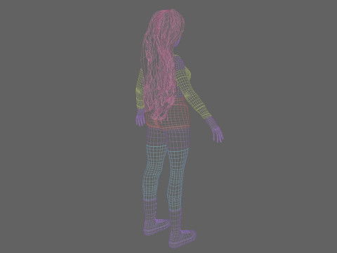 Stylized black woman V43776 3D Model
