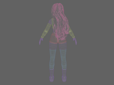 Stylized black woman V43776 3D Model