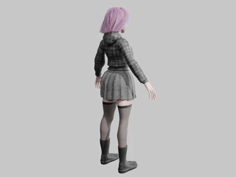 Stylized cute Woman V38830 3D Model