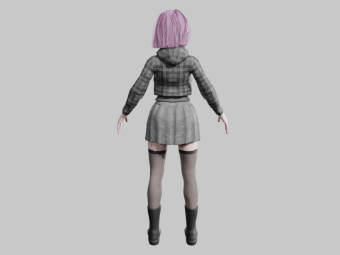 Stylized cute Woman V38830 Modelo 3D