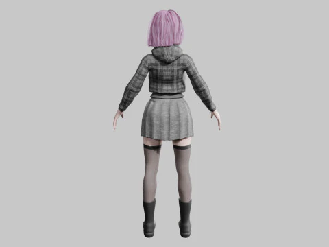 Stylized cute Woman V38830 3D Model