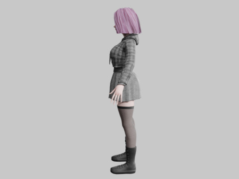 Stylized cute Woman V38830 Modelo 3D