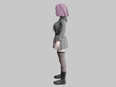 Stylized cute Woman V38830 3D Model