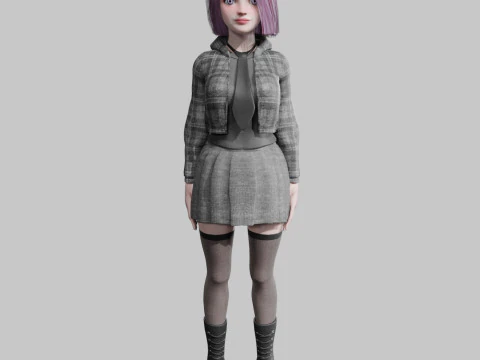Stylized cute Woman V38830 3D Model