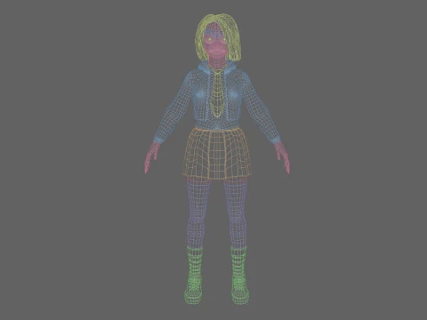 Stylized cute Woman V38830 3D Model
