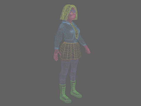 Stylized cute Woman V38830 3D Model