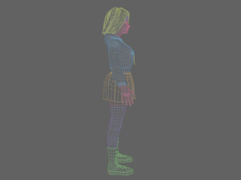 Stylized cute Woman V38830 3D Model