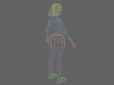 Stylized cute Woman V38830 Modelo 3D