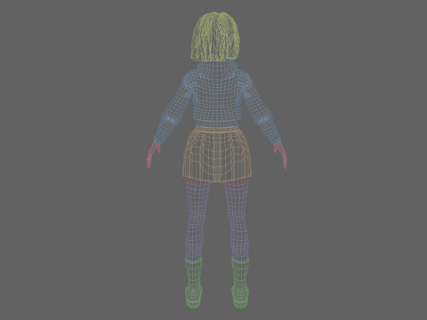 Stylized cute Woman V38830 Modelo 3D