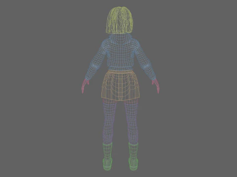 Stylized cute Woman V38830 3D Model