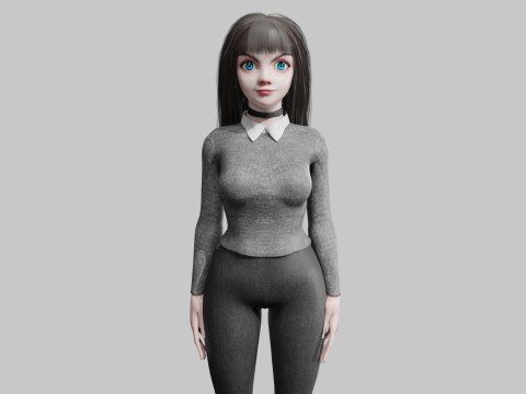 Stylized Pretty Woman V34381 3D Model