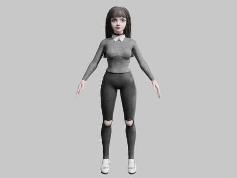 Stylized Pretty Woman V34381 Modelo 3D