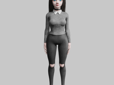 Stylized Pretty Woman V34381 Modelo 3D
